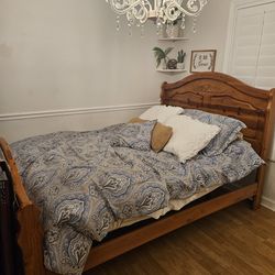 Queen Bed Wood Frame - no bed
