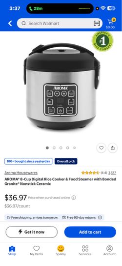 Aroma 8-Cup Digital Rice Cooker & Food Steamer