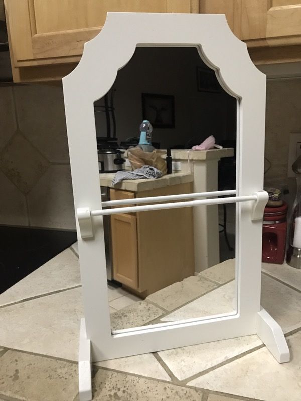 Kids play mirror American girl doll