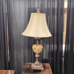 Traditional Urn Table Lamp with Bell Shade