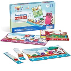 hand2mind Numberblocks Sequencing Puzzle Set, ﻿Sequence Cards, Matching Game, Math Toys, Toddler Educational Toys, Preschool Learning Activities, Kids