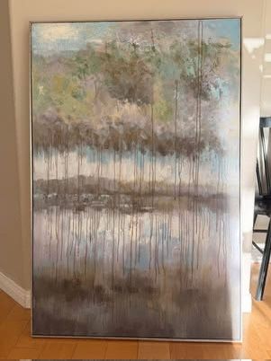 Abstract Landscape Wall Art – Single Canvas Panel, 34.8”x52.8”