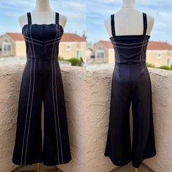 Koral Activewear scuba neoprene athleisure cropped jumpsuit size S small