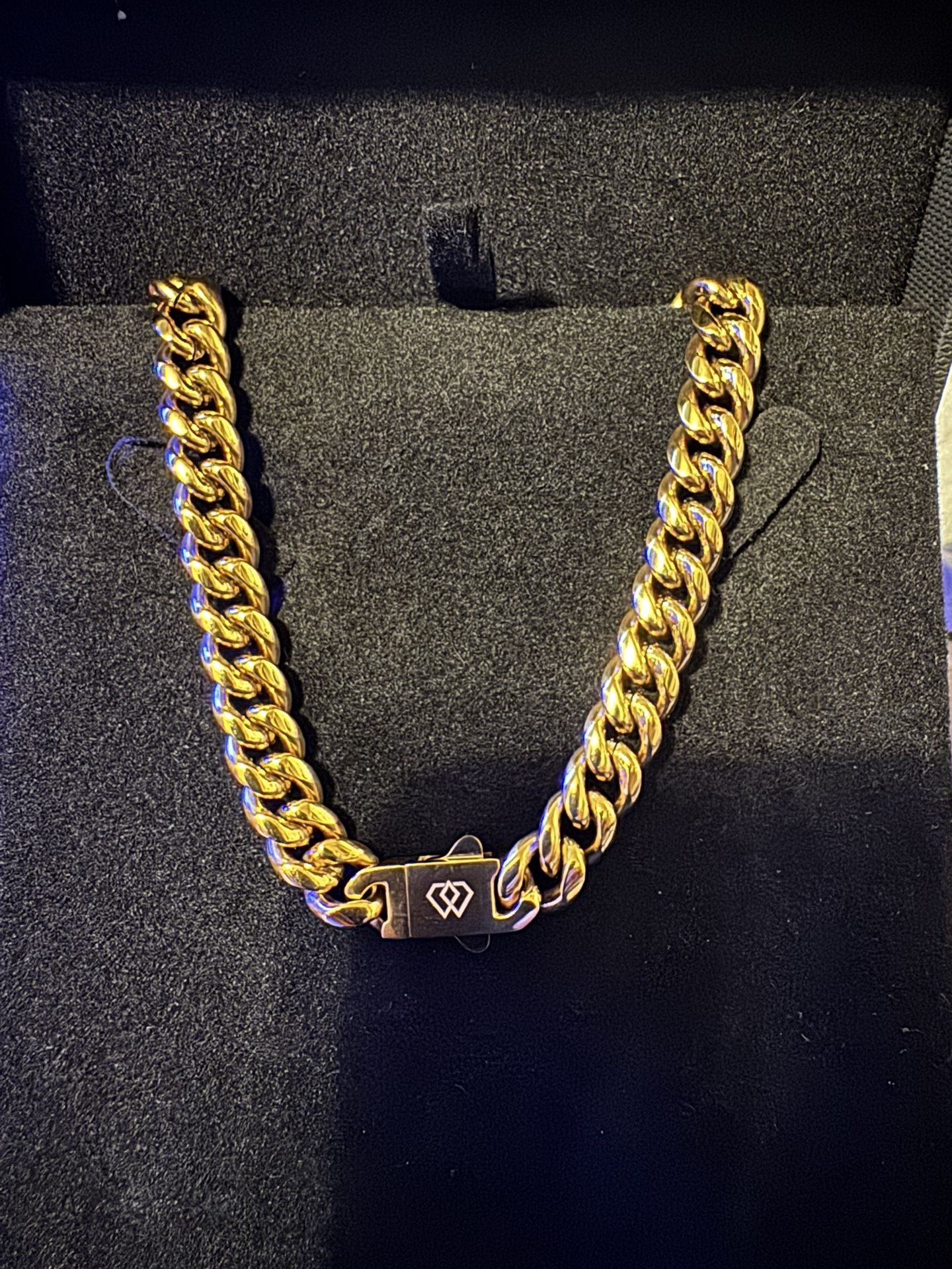 20” 18k Gold Plated 8mm Cuban Link Chain By Imperium - Brand New