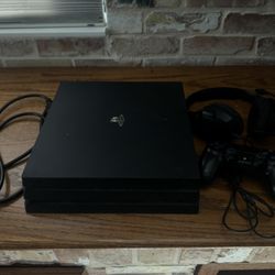 PS4 Pro - Included Controller, HyperX Gaming Headset, and ALL cables/chords