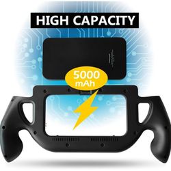 TERIOS Switch Controller Grip Compatible with Nintendo Switch 7.0'' OLED, Fast Charging 5000mAh Portable Rechargeable Backup Battery with Charger Stat
