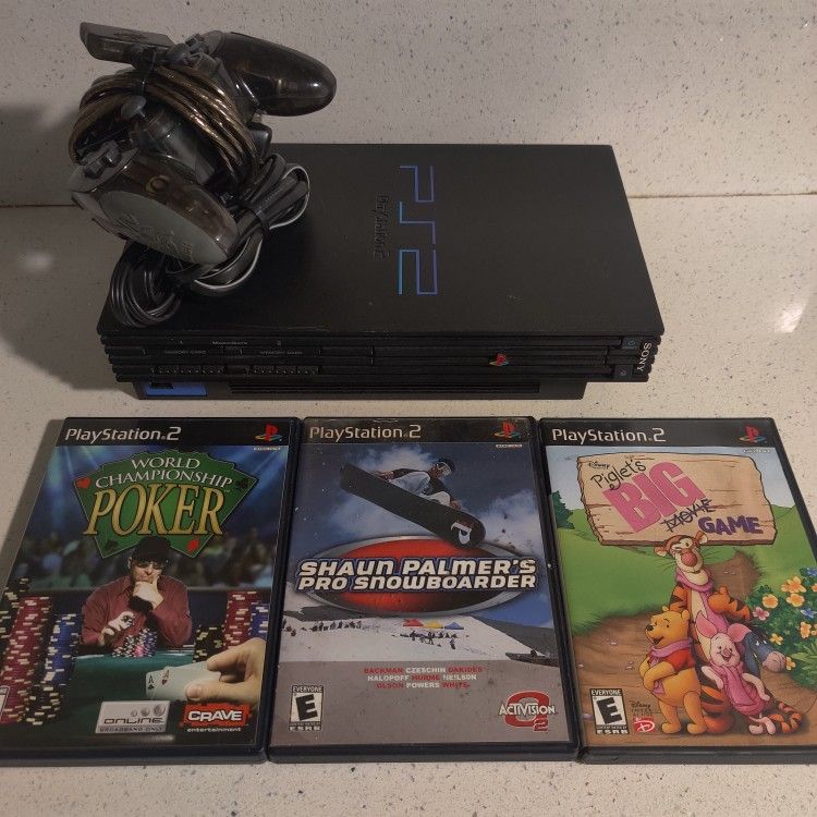 Ps2 System With 3 Games..