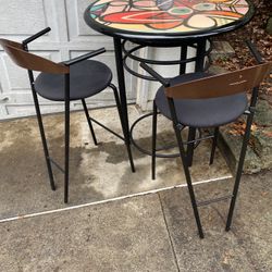 Designer High Rise Table And Unique Chairs