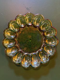 Carnival Glass Deviled Egg Plate