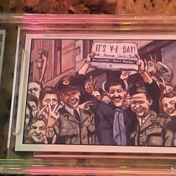 WW2 /40 CELEBRATION IN TIMES SQUARE V-E DAY 2011 HORRORS OF WAR SLABBED CARD