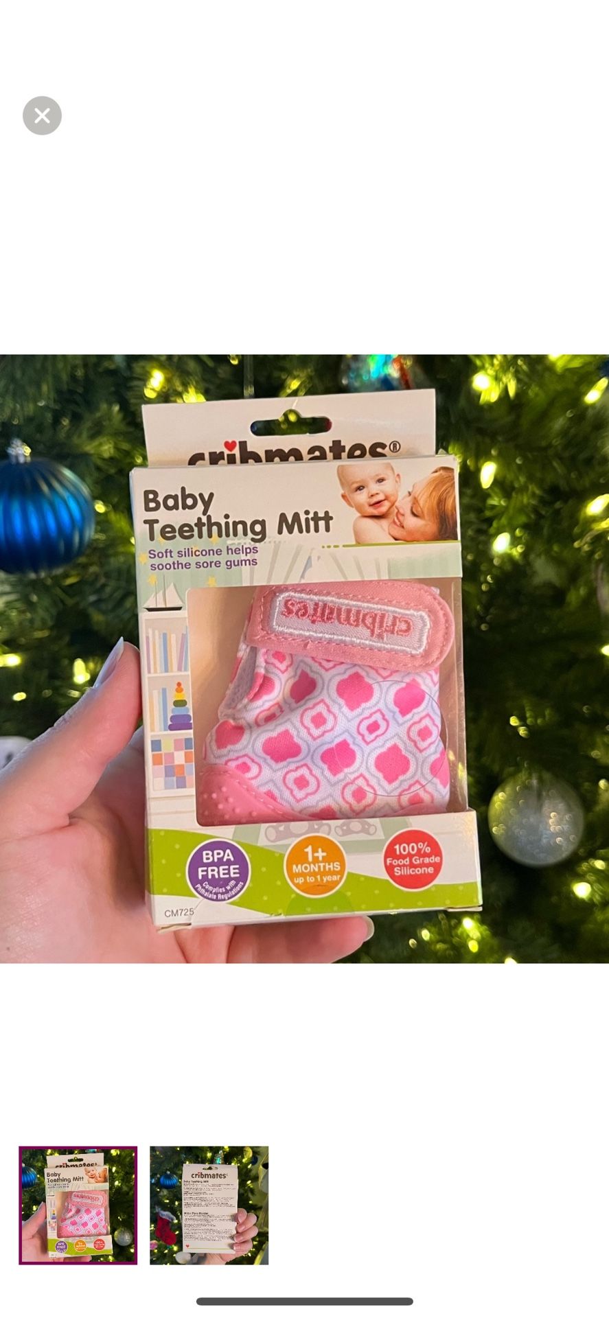 Cribmates Baby Teething Mitt - BPA Free - Food Grade Silicone - NIB