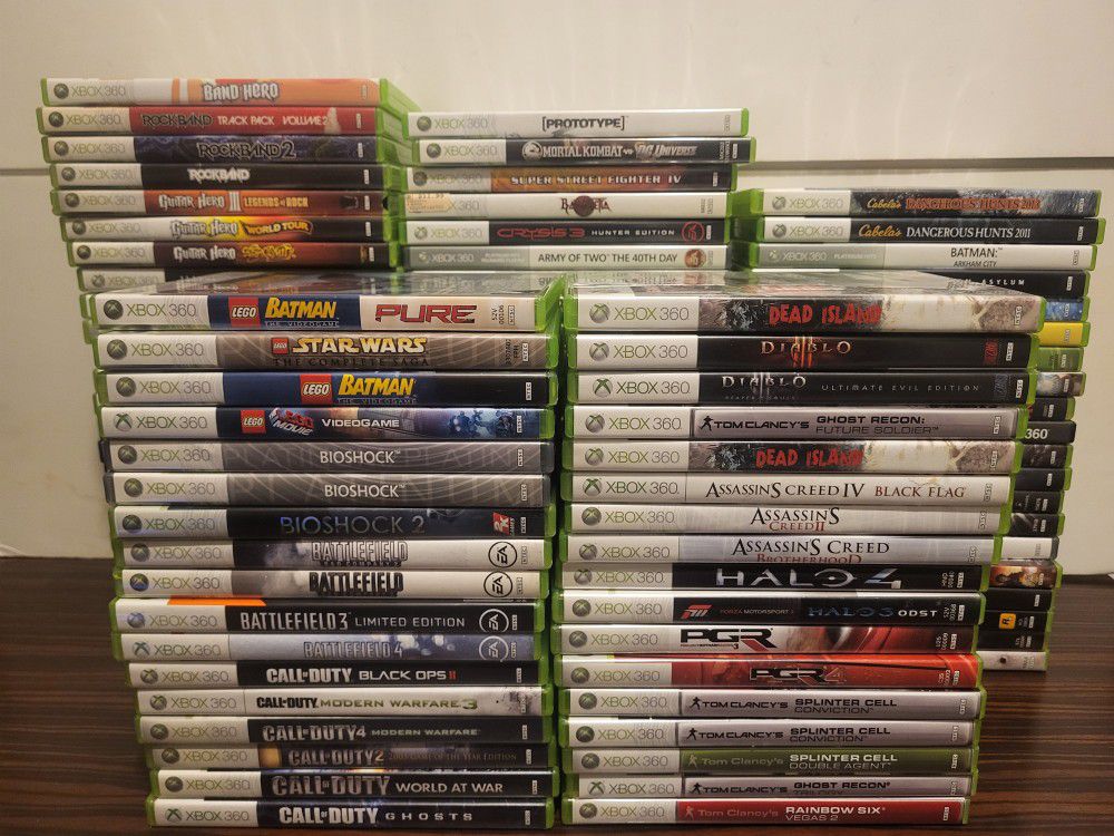 100 Games XBOX 360 all different and complete in very good condition