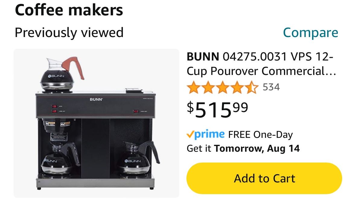 3 Pot Burner Coffee Maker Kitchen & Dining