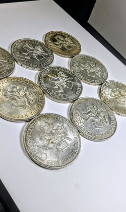 Mexican 1968 dosCinco peso silver coins -price each- cash& pickup at angleton