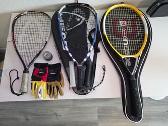 Racquetball Bundle - 3 Racquets (Head/Wilson) + Accessories