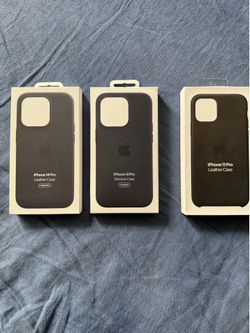 3 iPhone Genuine Authentic Leather Cases