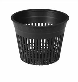 3 in.Round Cup with Slotted Black Plastic Mesh Net Pot (48-Pack)