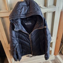 Michael Kors down hooded jacket Size Xl