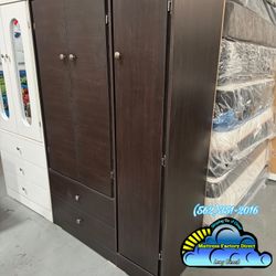 Brown Storage Closet With Shelves Dresser Grande