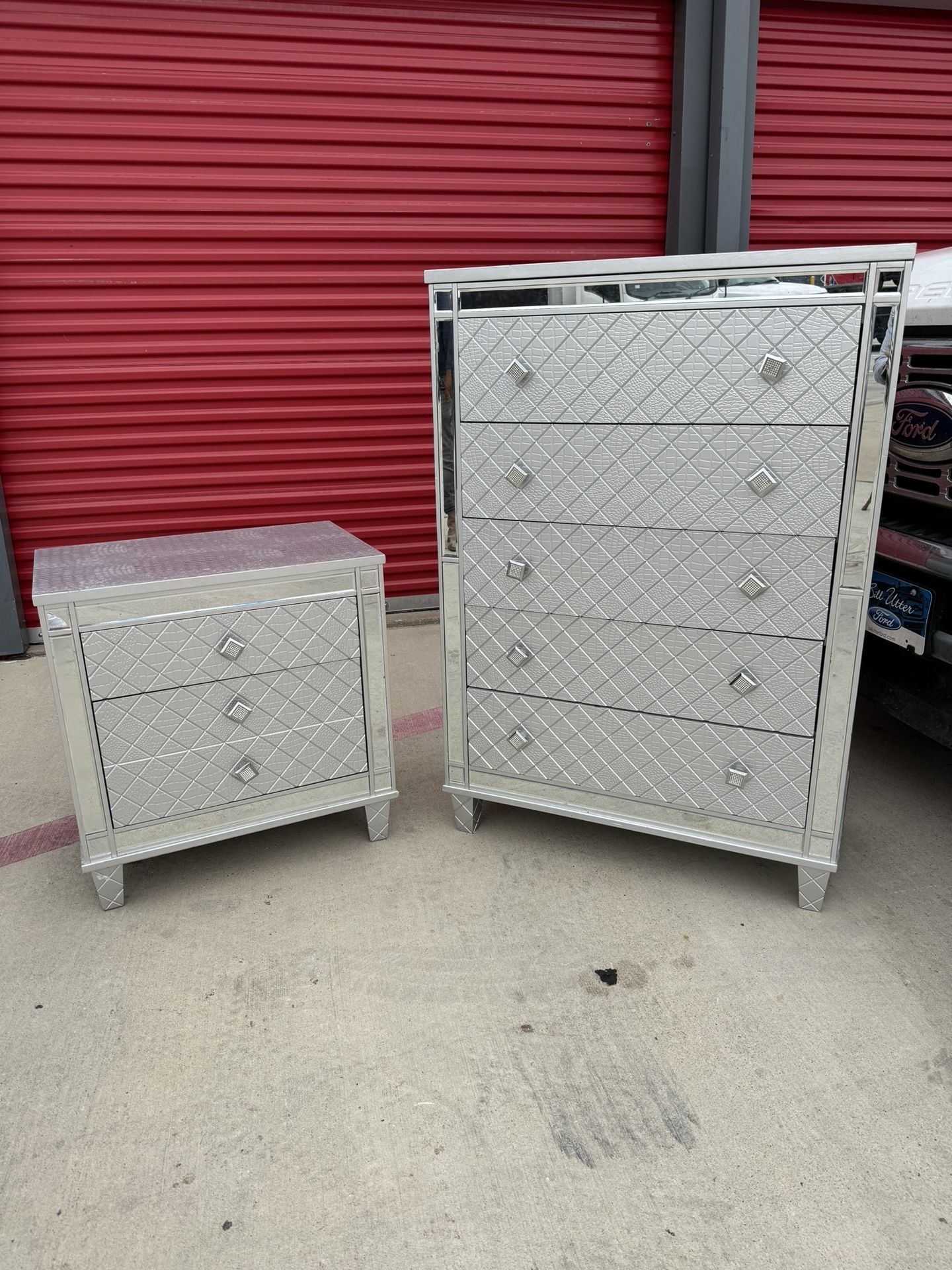 5 Drawer Chest With Drawer Jewelry Storage,mirror/night Stand 