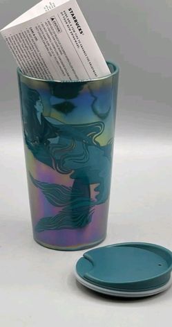 Starbucks 2023 Teal Blue Iridescent Siren Mermaid