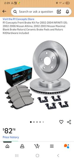 front rotors and brake pads.