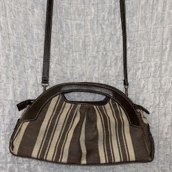 Fossil Modern Vintage: Cloth & Faux Leather Purse, Removable Strap 