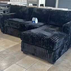 New! 🛋️ L-Shape Fluffy Sectional Sofa or L-Shape Sleeper