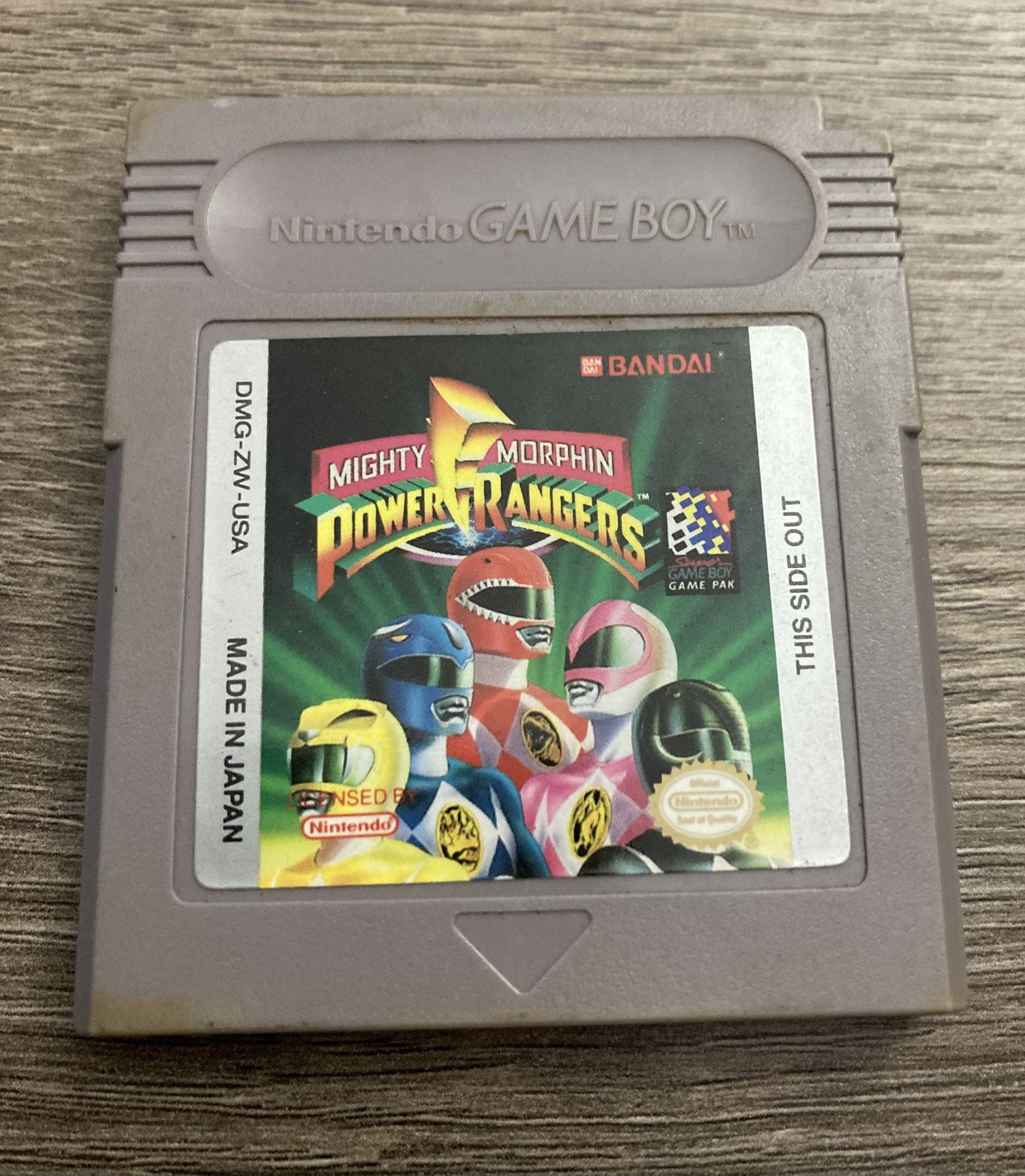 Mighty Morphin Power Rangers Game Boy Video Game Cartridge Nintendo 90s
