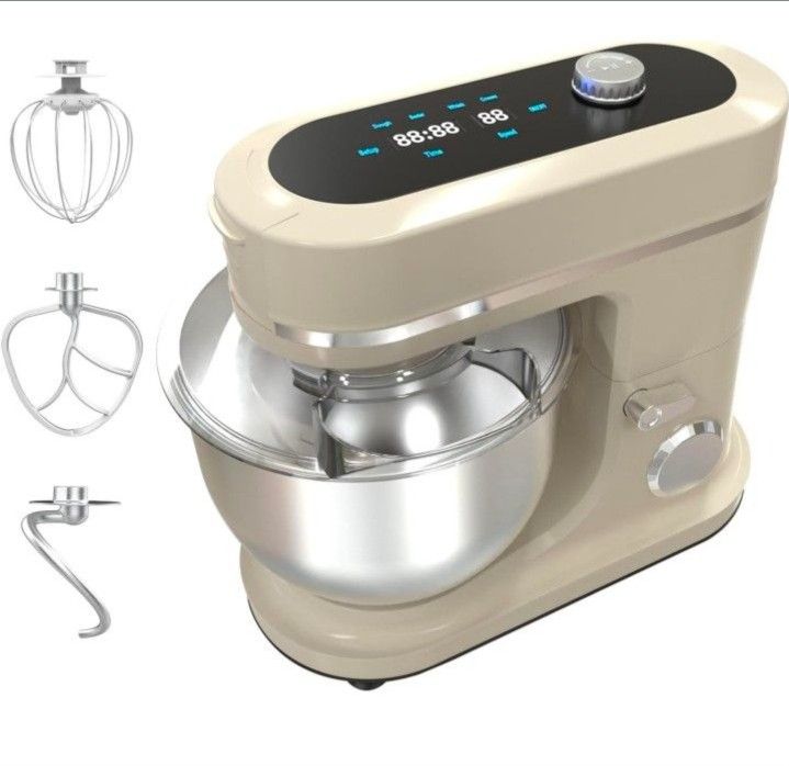 900W Stand Mixer 8 QT kitchen Dough mixers LED Touch Screen Adjustable Speed Electric Household Mixers With Bowl,Dough Hook,Whisk And Beater