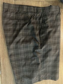 Men's Dark Plaid Dress Shorts