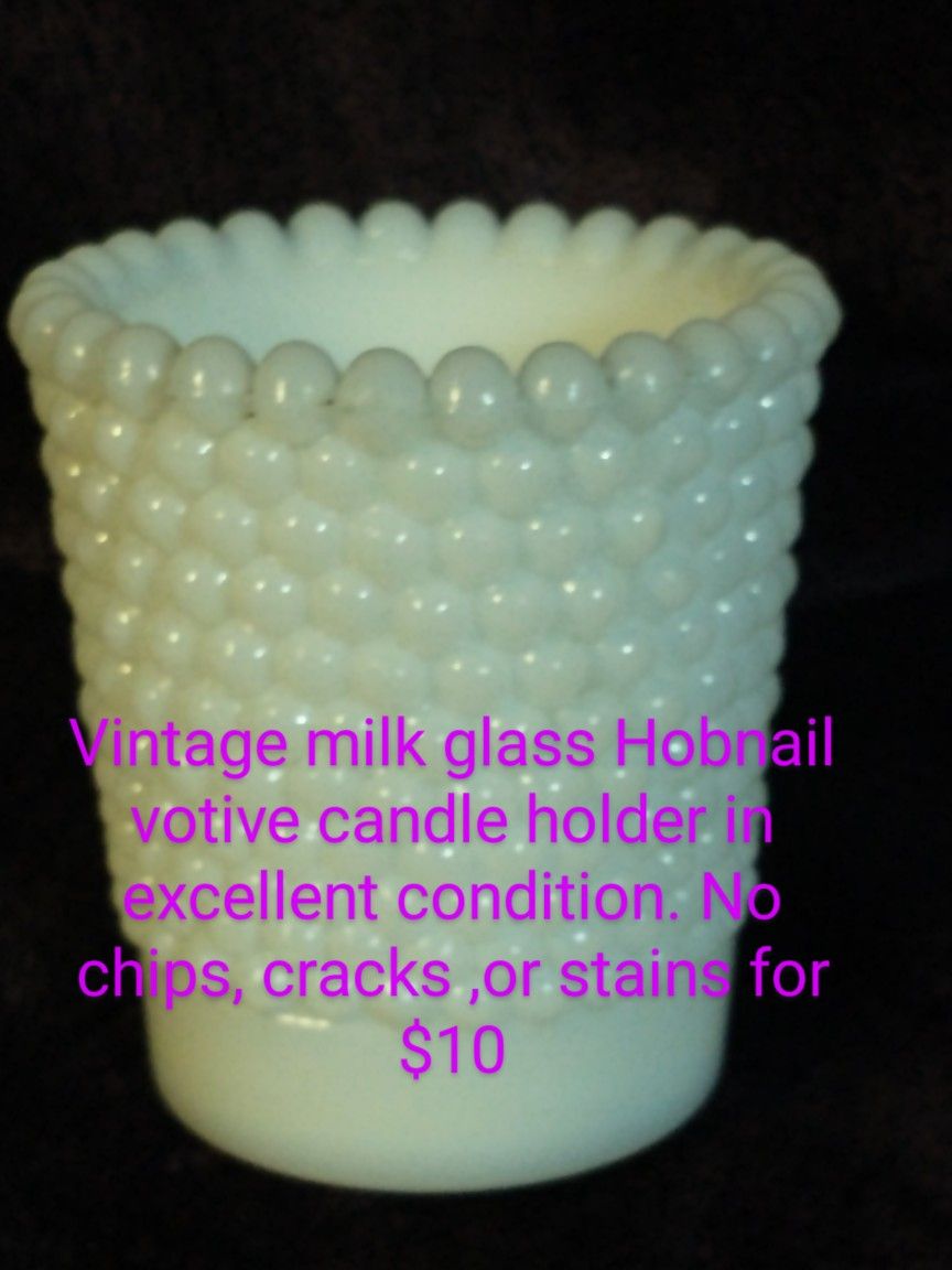 Hobnail Votive Glass Holder