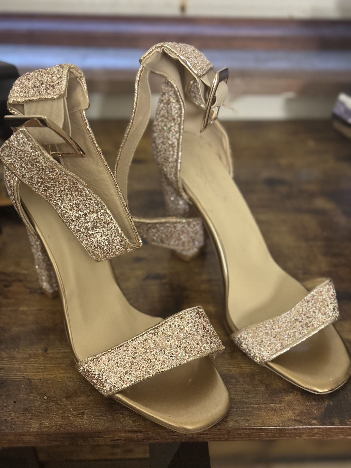 Rose gold Strap Heels