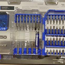 Kobalt 65 PC Driving Bit Set Magnetic Phillips Torx Square Slotted DTC-88065