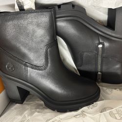 Timberland Allington Heights Mid Zip Boots – Women’s Size 8, Black Full Grain