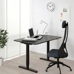 Black Sit/Stand Desk From IKEA