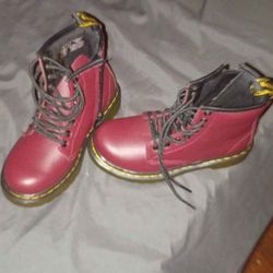 Doc Martin 1460 Cherry Red Youth Leather Boots