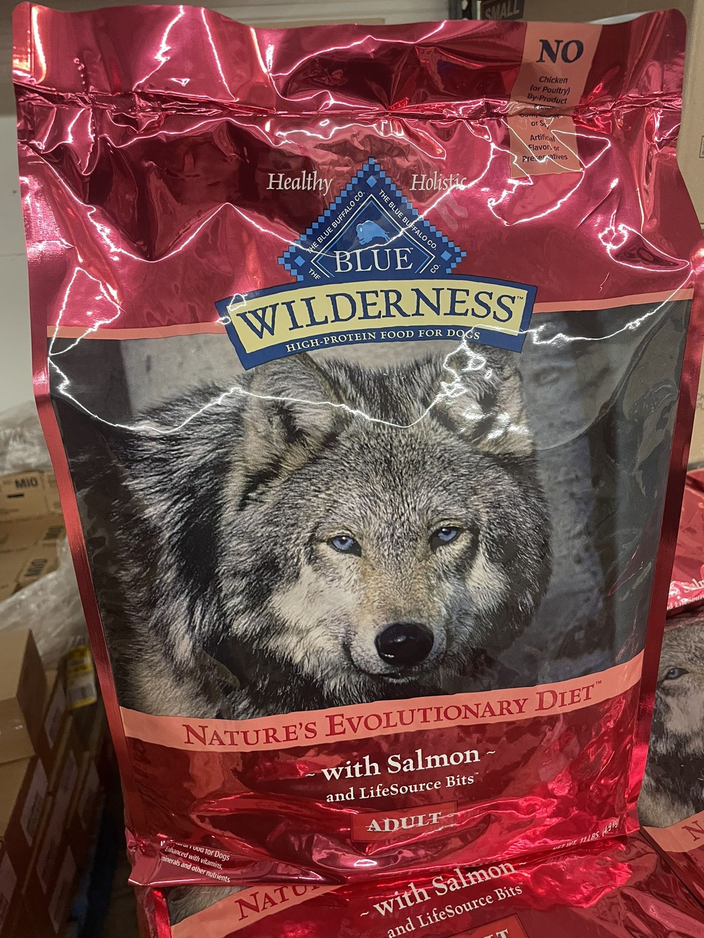 11lb Blue Buffalo Wilderness with Salmon Adult Dog Food bag