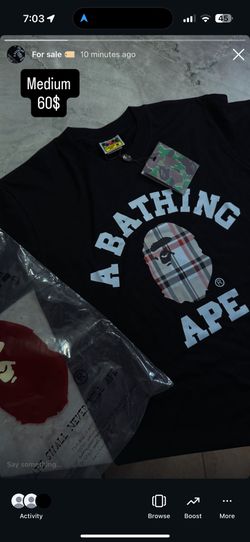 BAPE Check College Tee