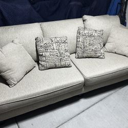 Couch, with Throw Pillows