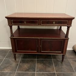 Antique Vintage Solid Mahogany Directoire Empire Style Cabinet Sideboard