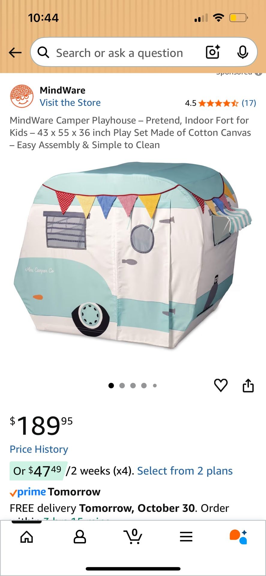 Kids Play Camper/Tent