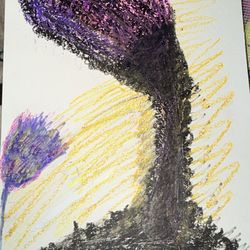 Abstract mixed media artwork
