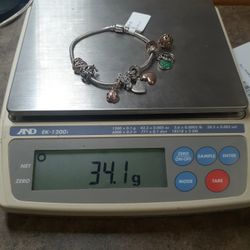 Pandora Bracelet Pandora ,have 8 Charm Original Pandora ,gr34