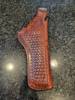 Vintage Tex Shoemaker 30 TBD44 Brown Basketweave Holster