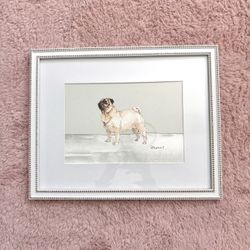 Framed Pug Art Print