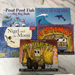 Lot Of 5 Paperback Books Children’s Preschool Mixed Titles Pout Pout, I Stink..