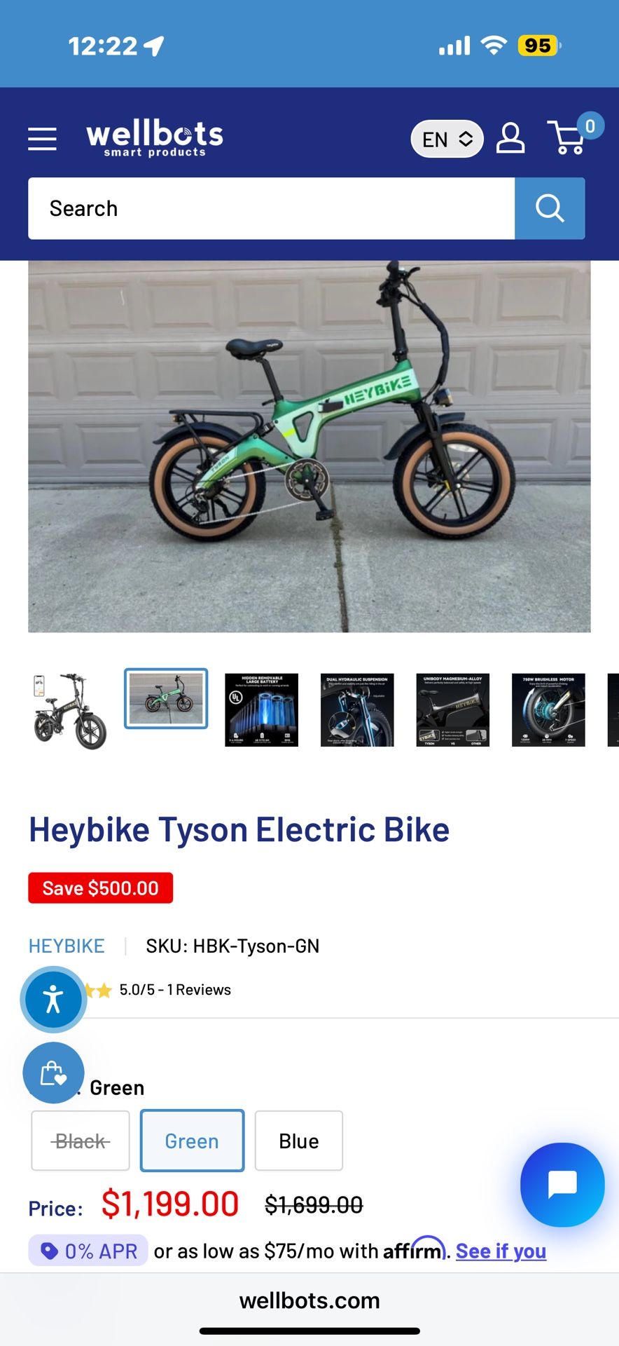 Heybike Tyson 750W motor. Nueva- new 0 mile