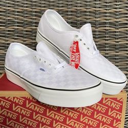 New Vans Authentic Platform Tonal Check Size 5.5