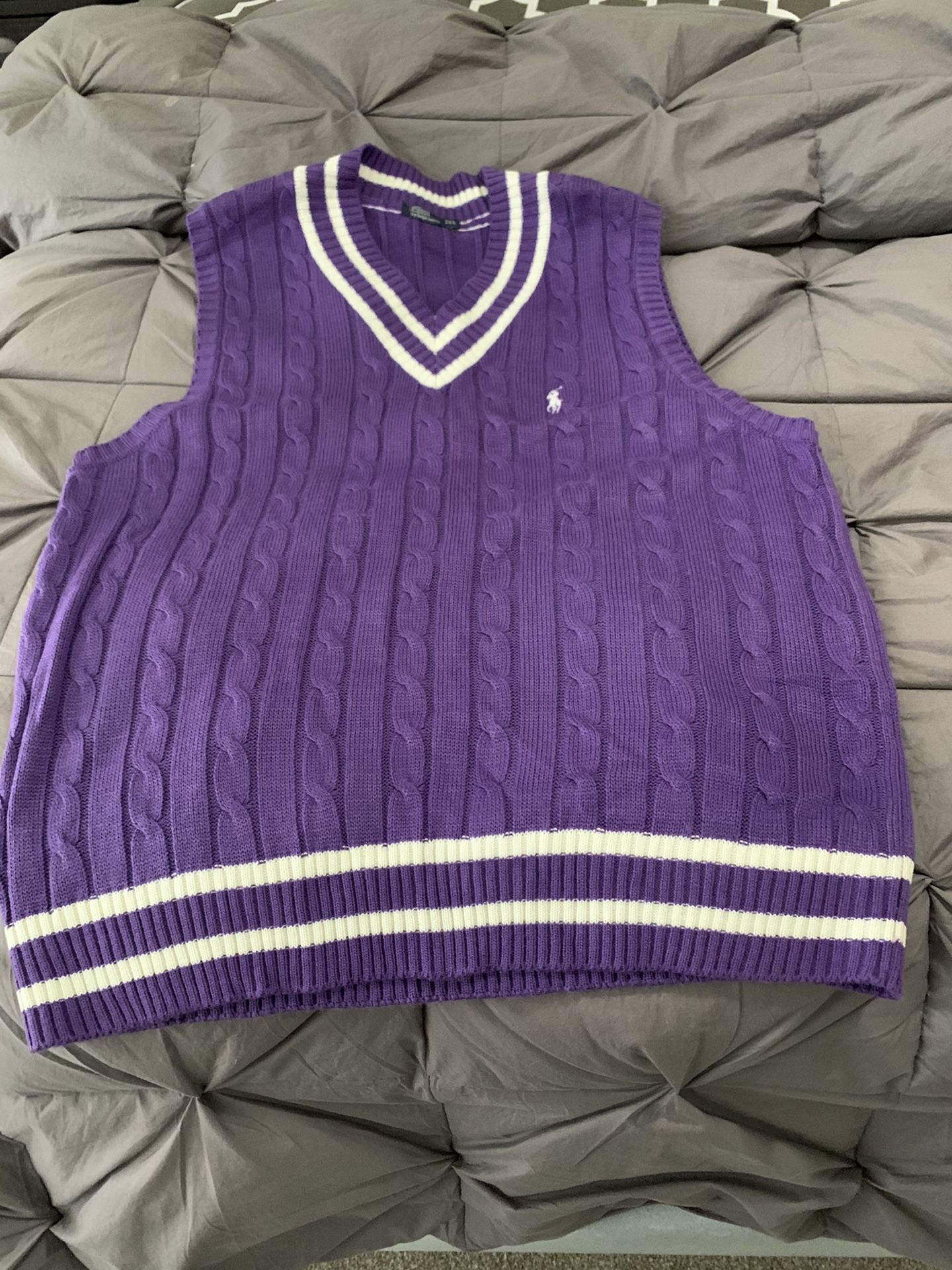 Classic Men’s 2XL Purple Sweater Vest